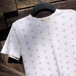 Studio Works white floral short sleeve shirt